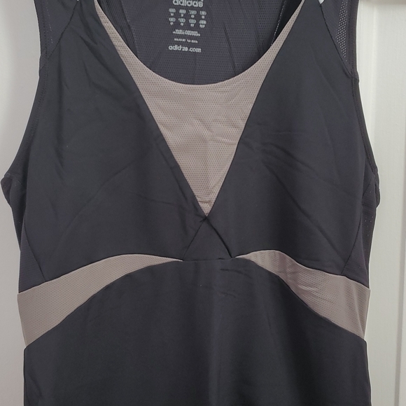 Adidas Black Workout Tank Top M Cute Design Gold Logo - Picture 4 of 7